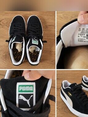 Puma  Black Sneakers with Cream Formstrip and White Midsole